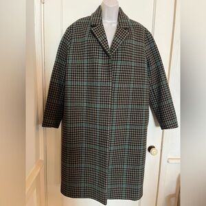 & Other Stories Plaid Oversized Wool Coat